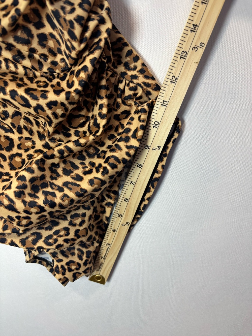 Aqua Green Leopard Print One-Piece Swimsuit - Tan & Black L - Picture 5 of 12